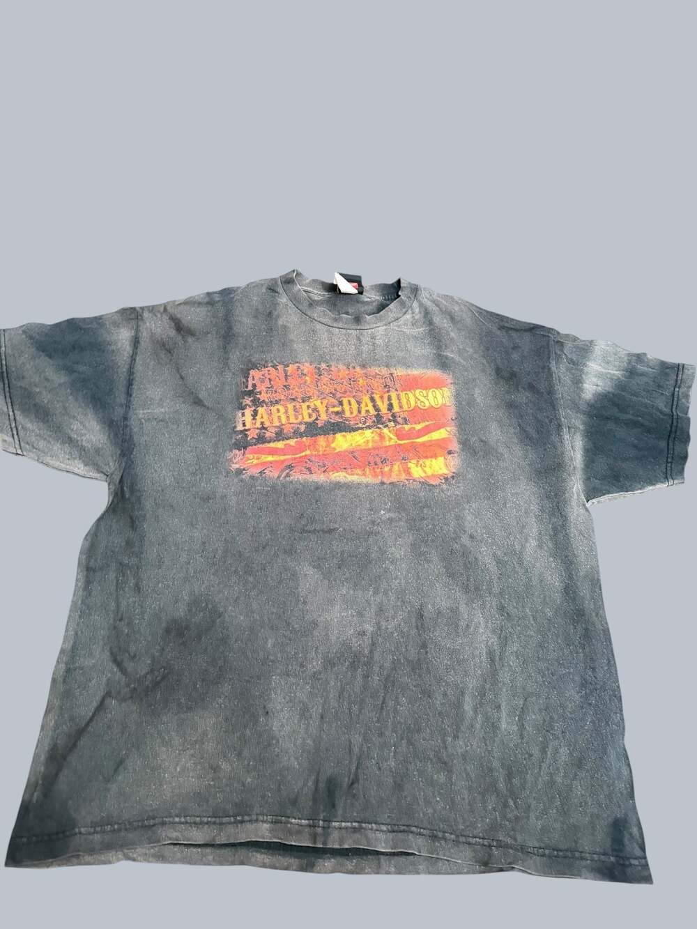 Vintage Harley-Davidson Glacier Kalispell Montana Stonewash T-Shirt 2XL